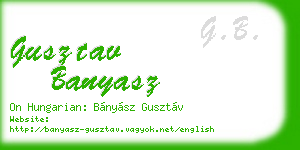 gusztav banyasz business card